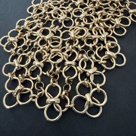 NWOT Banana Republic Multi Circle Statement Necklace Gold Tone Adjustable - Picture 9 of 12